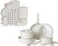 Country Kitchen Cookware &amp Bakeware Bundle- Removable Handle Cookware Set and Vaarious Baking Pans Including Muffin Tins Cookie Sheets Crisper and Loaf Pans