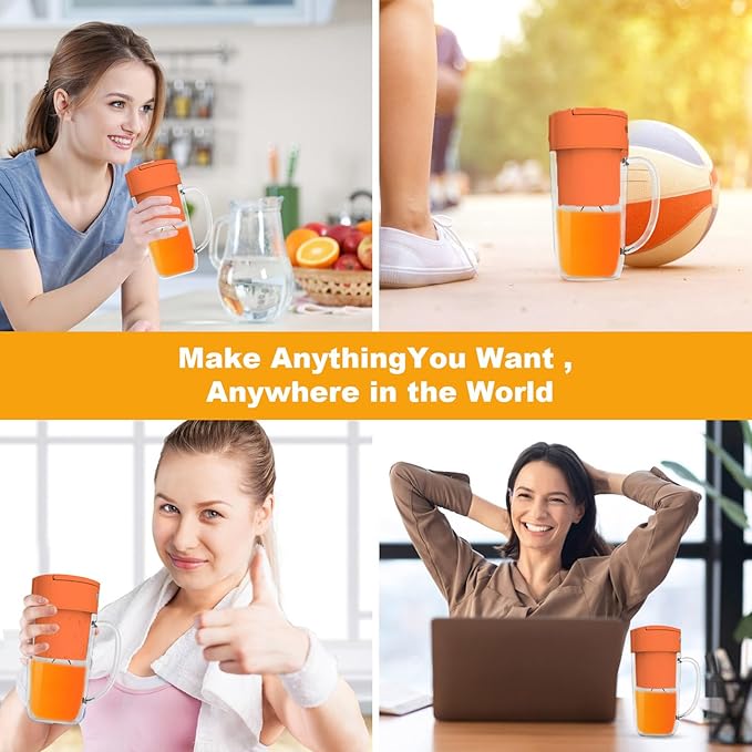 Portable Blender 10 oz Mini Personal Blender for Smoothies Fruits and Veggies with Rechargeable USB Easy to Clean suitable for Traveling or Camping