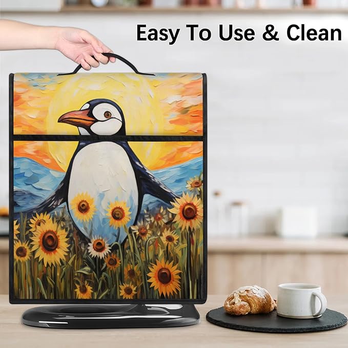 cfpolar Kitchen Aid Mixer Cover Compatible with 6-8 Quarts Starry Sky Penguin Sunflower Stand Mixer Cover Kitchen Aid Mixers Accessories Appliance Organizer Bag Dust Covers with Zipper Pocket