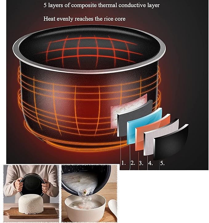 Rice Cooker Home Multi-Function Rice Cooker 24H Reservation and Heat Preservation Thicken Non-Stick Liner for 2-8 People