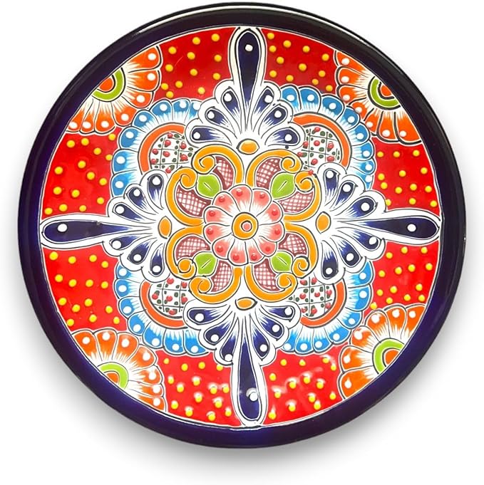 Vibrant 4-Piece Talavera Dinnerware Set | Colorful Mexican Handcrafted Plates (Seats 1)