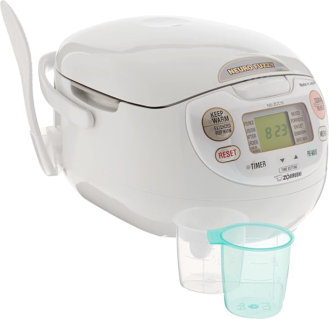 Zojirushi CD-LFC30 Panorama Window Micom Water Boiler and Warmer 101 oz/3.0 L White &amp NS-ZCC10 Neuro Fuzzy Rice Cooker 5.5-Cup White