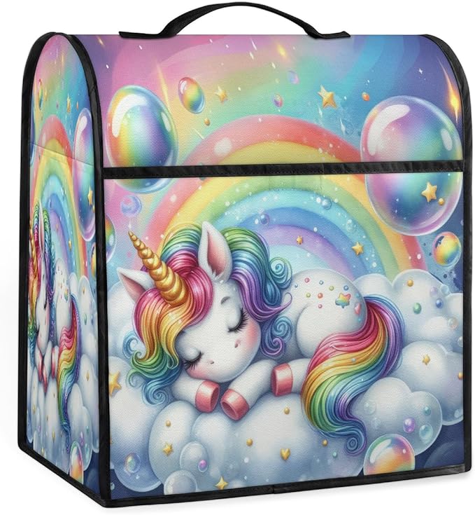 cfpolar Kitchen Aid Mixer Cover Compatible with 6-8 Quarts Rainbow Animal Unicorn Stand Mixer Cover Kitchen Aid Mixers Accessories Appliance Organizer Bag Dust Covers with Zipper Pocket