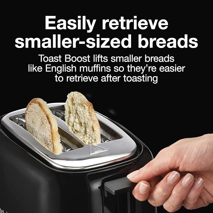 Proctor Silex FrontFill Drip Coffee Maker &amp 2-Slice Toaster with Extra Wide Slots for Bagels Cool-Touch Walls Shade Selector Toast Boost Auto Shut-off and Cancel Button Black (22305)