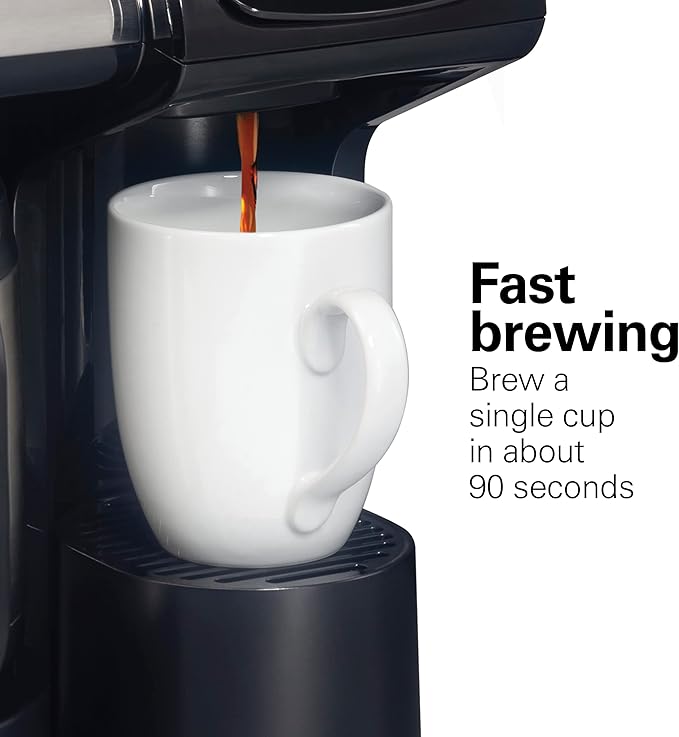 Hamilton Beach FlexBrew Trio 2-Way Coffee Maker Compatible with K-Cup Pods or Grounds Combo Single Serve &amp Full 12c Thermal Pot Black and Stainless – Fast Brewing and Hamilton Beach Permanent
