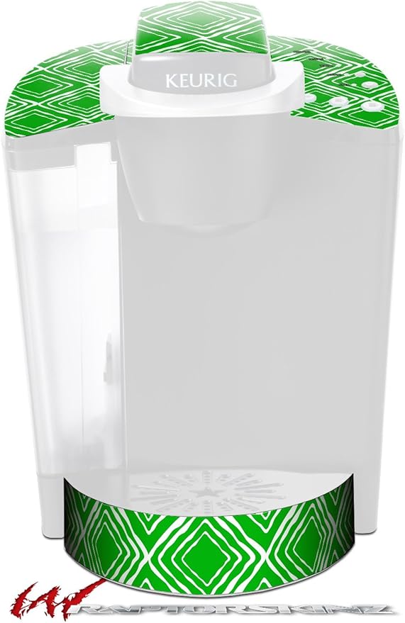 Decal Style Vinyl Skin compatible with Keurig K40 Elite Coffee Makers Wavey Green (COFFEE MAKER NOT INCLUDED)
