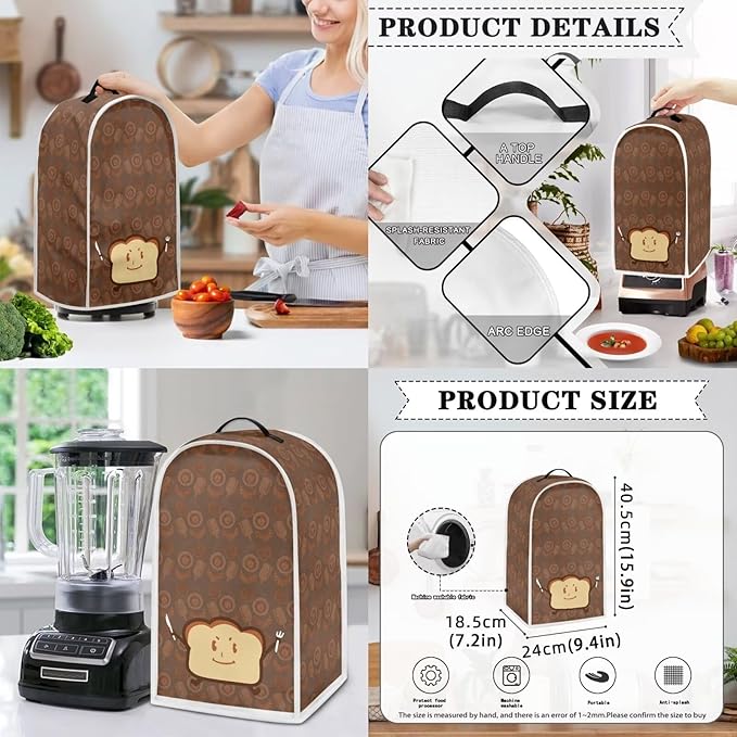 Appliance Covers for Kitchen Counter Cute Toast Slow Cooker Cover Kitchen Appliance Cover Set Universal Size Blender Cover Slow Cooker Cover Toaster Cover 2 Slice Cooker Cover Dust Cover