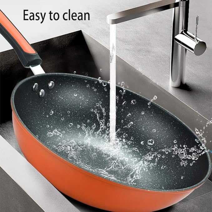 Nonstick Cookware Set 3 PiecesPots and Pans Sets Frying Pan Chemical-Free Kitchen Sets with Stay-Cool Handle Saucepan Stock Pot Skillet Stone Set