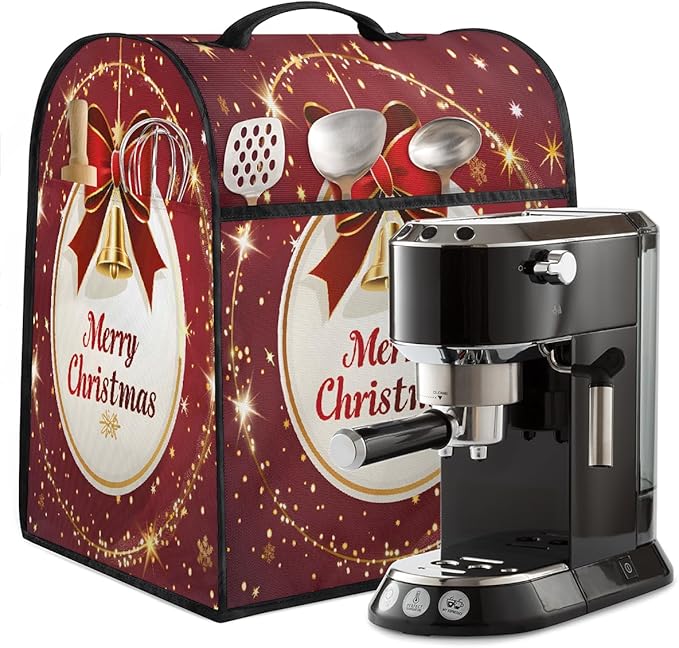 cfpolar Kitchen Aid Mixer Cover Compatible with 6-8 Quarts Xmas Christmas Bells Stand Mixer Cover Kitchen Aid Mixers Accessories Appliance Organizer Bag Dust Covers with Zipper Pocket