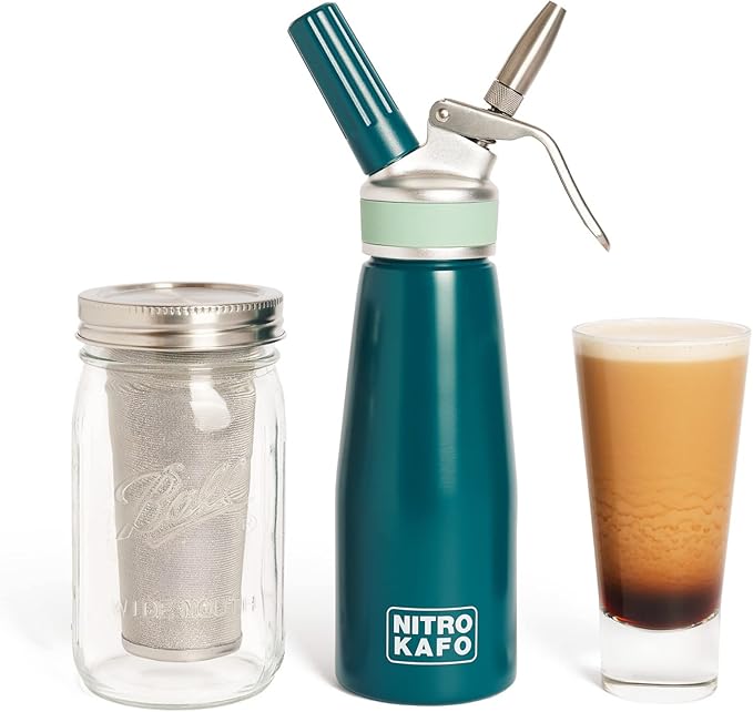 0.5L Nitro Coffee Maker Aluminum Nitro Cold Brew Coffee Maker with Special Nitro Diffuser Nozzle &amp Cold Brew Maker for Making Nitro Cold Brew 1 Pint/0.5L