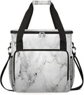 Marble Printed Coffee Maker Travel Bag for K-Mini or K-Mini Plus Single Serve Coffee Brewer Portable Storage Tote Case for Tarvel