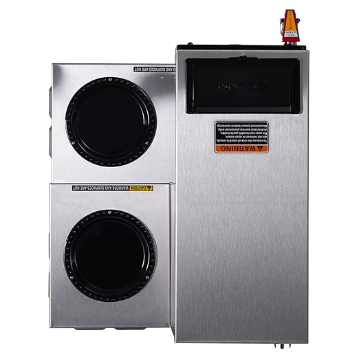 BUNN 12950.0212 CWTF15-3 Automatic Commercial Coffee Brewer with 3 Lower Warmers (120V) &amp 12-Cup Commercial Coffee Filters 1000 Count (Pack of 1) 20115.0000