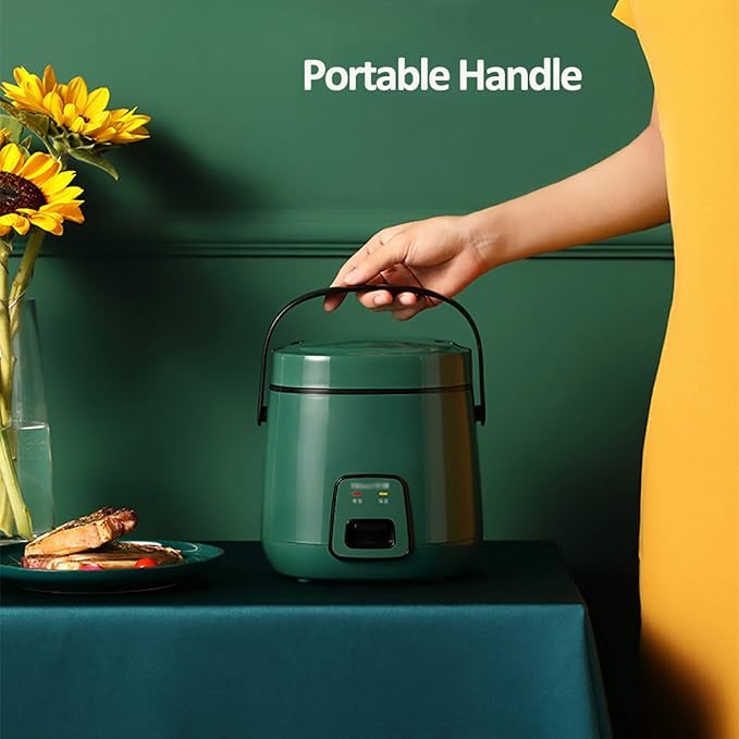 Rice Cooker Retro Green Rice Cooker Steamer With Safety Buckle Multicooker Electric Lunch Cooking Box For Cooking