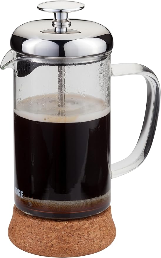 Judge Glass Cafetiere 3 Cup Coffee Maker (350ml) Removable Cork Base Scratch-Resistant Dishwasher Safe - 25 Year Guarantee