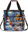 Xmas Snowman Coffee Maker Carrying Bag Cartoon Snowman Travel Storage Bag Compatible with K-Mini or K-Mini Plus Single Serve Coffee Brewer Carrying Case with Multiple Pockets &amp Shoulder Strap
