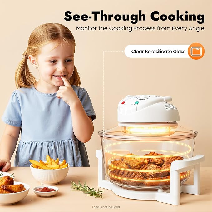 12L Air Fryer Oven Convection Oven Air Fryer 360° Vertical Heating Fat-Reducing Infrared Convection Healthy Meal Electric Ovenn Halogen Ovenn Countertop Model