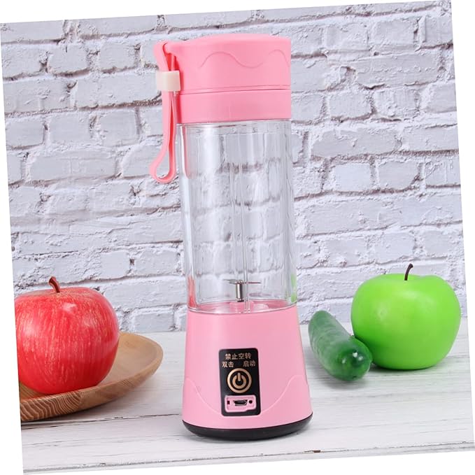 380ml Portable Fruit Mixer Juicer Machine Small Pink Blender Cup Random Style