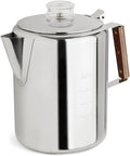 Rapid Brew Stainless Steel Stovetop Percolator Coffee Pot 12-Cup