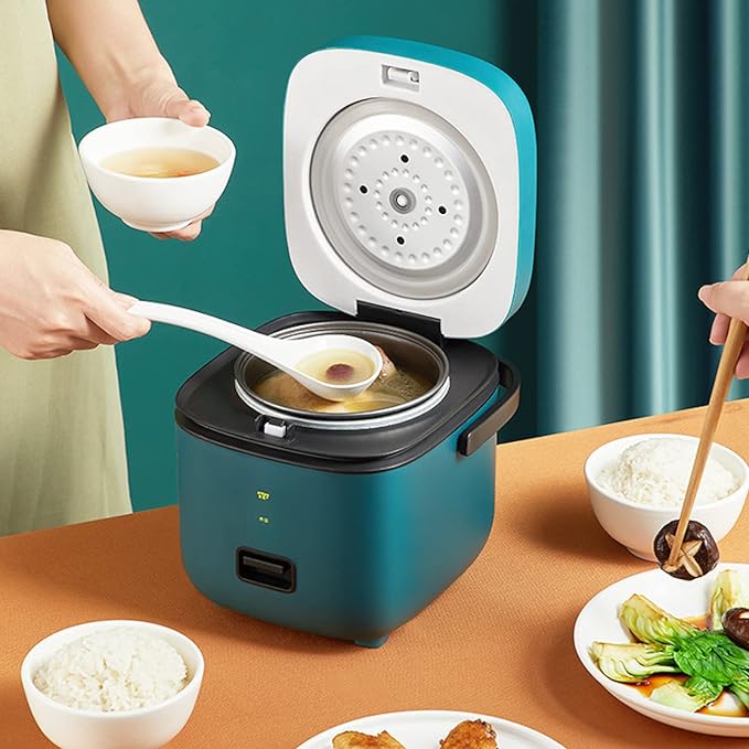 Rice Cooker 2 Person Multi Cooker With Non-Stick Inner Pot With Indicator Lights For 1-2 People