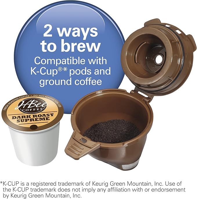 Hamilton Beach FlexBrew Single Serve Coffee Maker Coffee Machine Compatible with Pod Packs and Grounds Black Next Gen (49900)