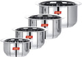 Sumeet Stainless Steel Tope/patila/cookware 370 550 800 1100ml 4 Piece (Steel)