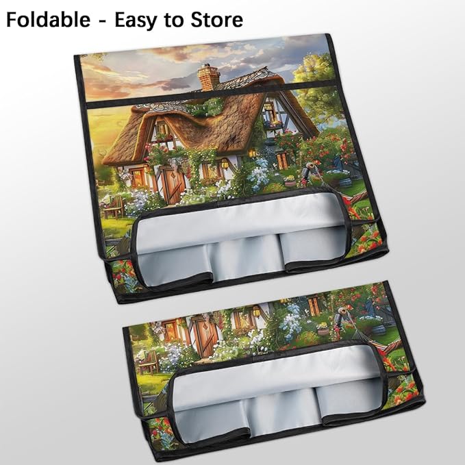 cfpolar Kitchen Aid Mixer Cover Compatible with 6-8 Quarts Flowers Dog Castle Farm Stand Mixer Cover Kitchen Aid Mixers Accessories Appliance Organizer Bag Dust Covers with Zipper Pocket