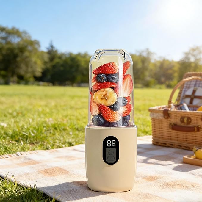 500ml Blender Cup Portable 40W USB Rechargeable Mini Personal Blender with 16 Blades and 40W Power for Shakes and Protein Drinks
