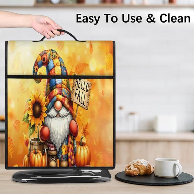 cfpolar Kitchen Aid Mixer Cover Compatible with 6-8 Quarts Fall Dwarf Sunflower Pumpkins Stand Mixer Cover Kitchen Aid Mixers Accessories Appliance Organizer Bag Dust Covers with Zipper Pocket