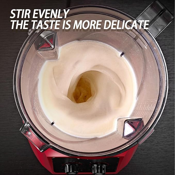 Countertop Blender Soy Milk Maker Smoothie Maker Commercial 5.5L 2200W Heavy Duty with 9-Speed Control Ideal for Breakfast Cafes Juice Bars Restaurants