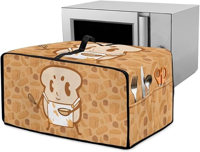 Bread Toaster Oven Cover Lightweight Polyester Fabric Wide Slots Toaster Cover Small Appliance Covers for Kitchen Keep Toasters Free From Dust and Fingerprint