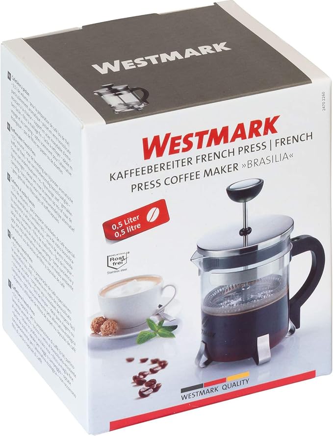Westmark French Press Coffee Maker 500 ml Brasilia BPA-free Stainless steal 24702260