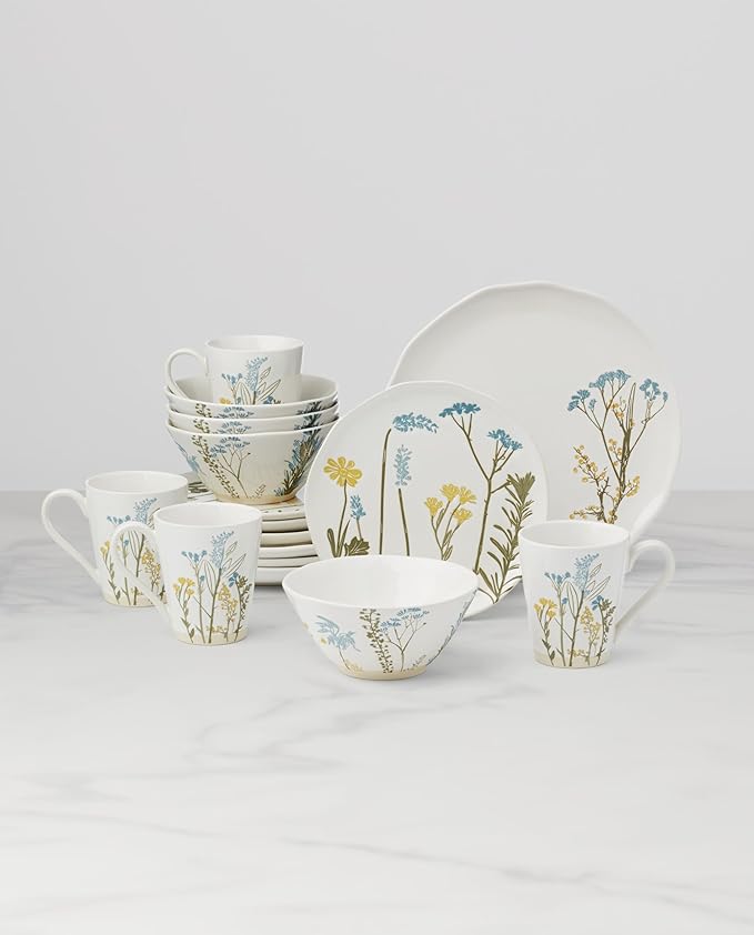 Lenox 897830 Wildflowers 16-Piece Dinnerware Set Service For 4