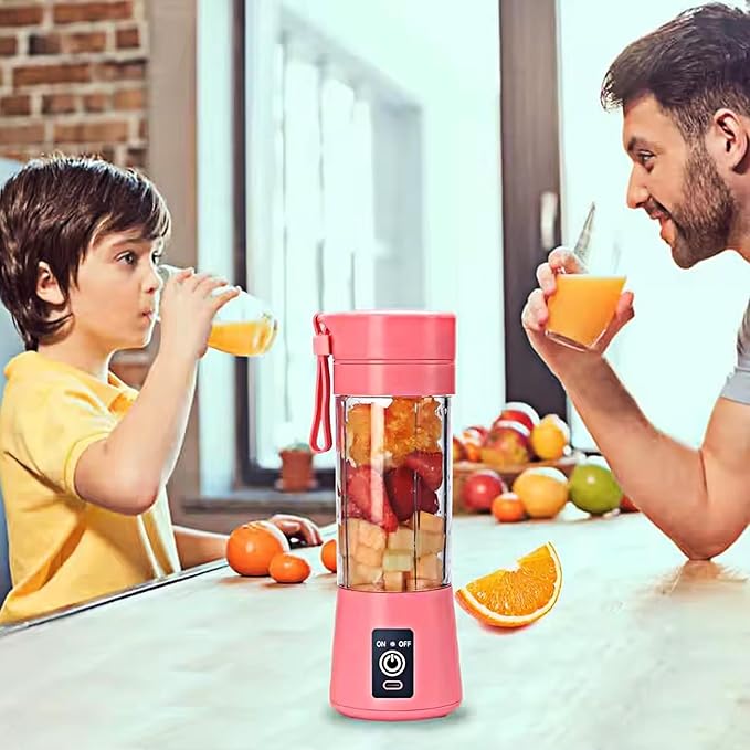 Portable Blender Personal Blender Portable USB Portable Blender for Smoothies with 6 Ultra Sharp Blades Portable Blenders for Travel/Picnic/Office/Gym Pink