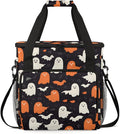 Retro Halloween Ghosts Coffee Maker Carrying Bag Travel Storage Bag Compatible with K-Mini or K-Mini Plus Single Serve Coffee Brewer Carrying Case with Multiple Pockets &amp Shoulder Strap