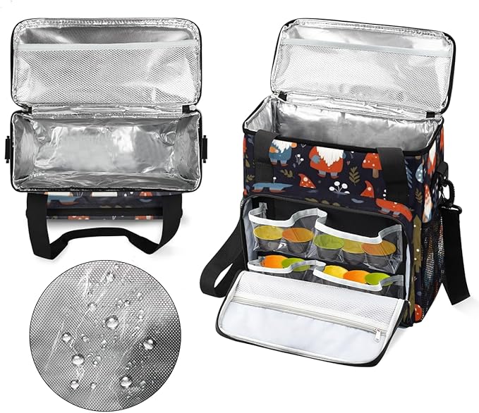 Santa Claus Coffee Maker Carrying Bag Christmas Tree Travel Storage Bag Compatible with K-Mini or K-Mini Plus Single Serve Coffee Brewer Carrying Case with Multiple Pockets &amp Shoulder Strap