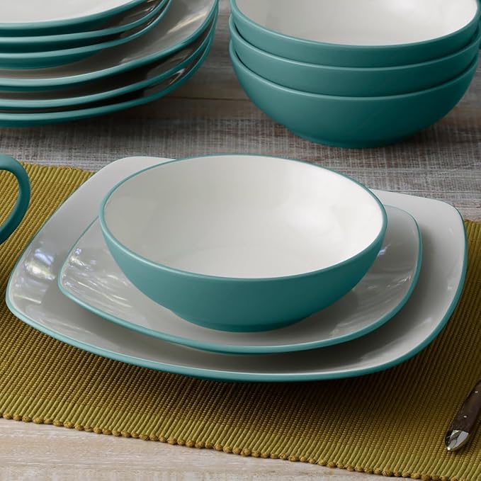 Noritake Colorwave Turquoise 4-Piece Place Setting Square Shape