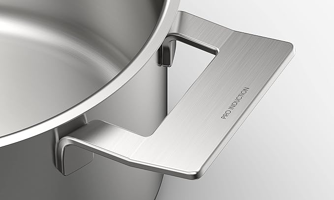 Bosch HEZ9SE060 Hob Accessories 6-Piece Stainless Steel Cookware Set: 4 Pots and 2 Pans for Electric Hobs and Induction Hobs Made in Germany