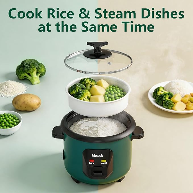 Mini Rice Cooker | 0.6 Liter Multi-functional Rice Cooker Small | Non-Stick Rice Pot | One-button Operation | Automatic Keep Warm | Overheat-proof Design | Suitable for Families of 1-3 People.