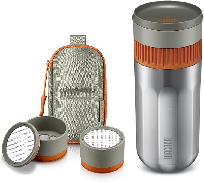 WACACO Pipamoka Portable Coffee Maker with Extra Baskets Set - Complete Brewing Kit for Americano and Filter Coffee On The Go