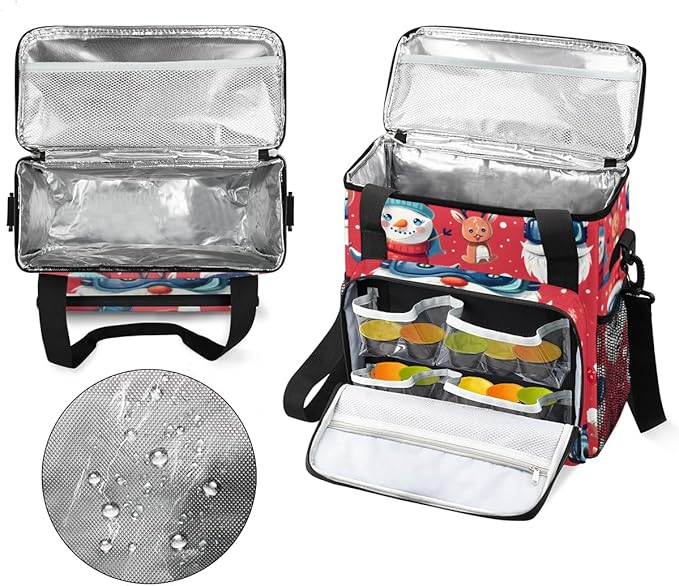 Gothic Santa Claus Coffee Maker Carrying Bag Portable Travel Storage Tote Bag Compatible with K-Mini or K-Mini Plus Single Serve Coffee Brewer Carrying Case with Multiple Pockets &amp Shoulder Stra