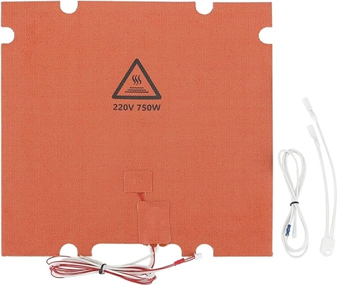 Silicone Heated Bed Heating Pad with Point Hole 110V/220V 300/350mm 750W/1000W for Voron 2.4 R2/Trident 3D Printer Parts(110V300x300mm)