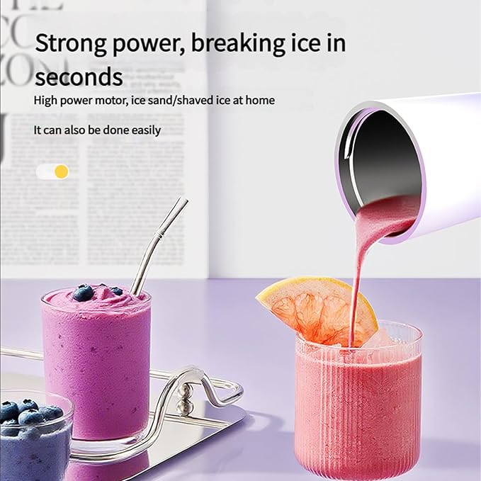PANGBOER Portable Smoothie Mixing Cup &amp Refillable 650ml Large Capacity Juicer Kitchen