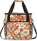Delicate Flower Coffee Maker Carrying Bag Portable Travel Storage Tote Bag Compatible with K-Mini or K-Mini Plus Single Serve Coffee Brewer Carrying Case with Multiple Pockets &amp Shoulder Strap