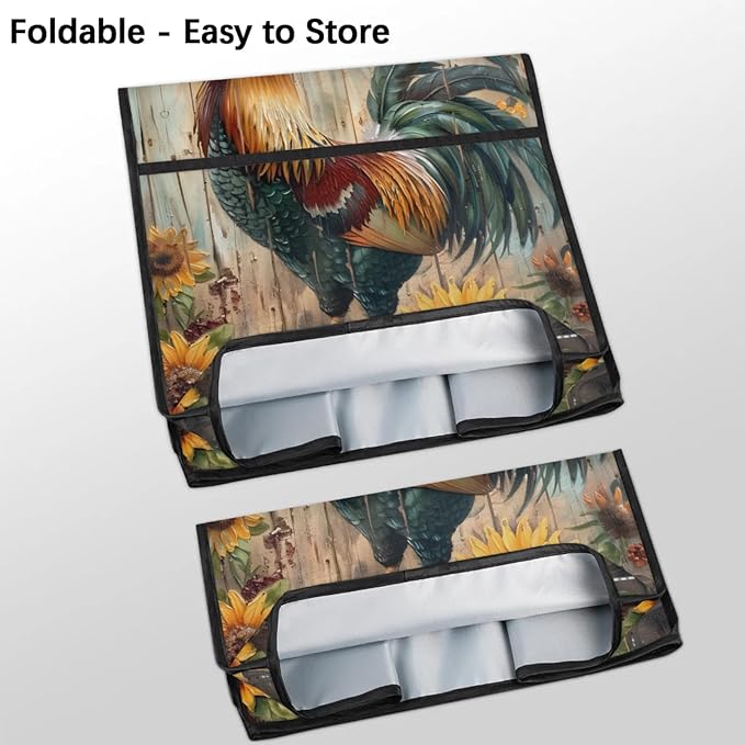 cfpolar Kitchen Aid Mixer Cover Compatible with 6-8 Quarts Flower Roosrer Sunflowers Stand Mixer Cover Kitchen Aid Mixers Accessories Appliance Organizer Bag Dust Covers with Zipper Pocket