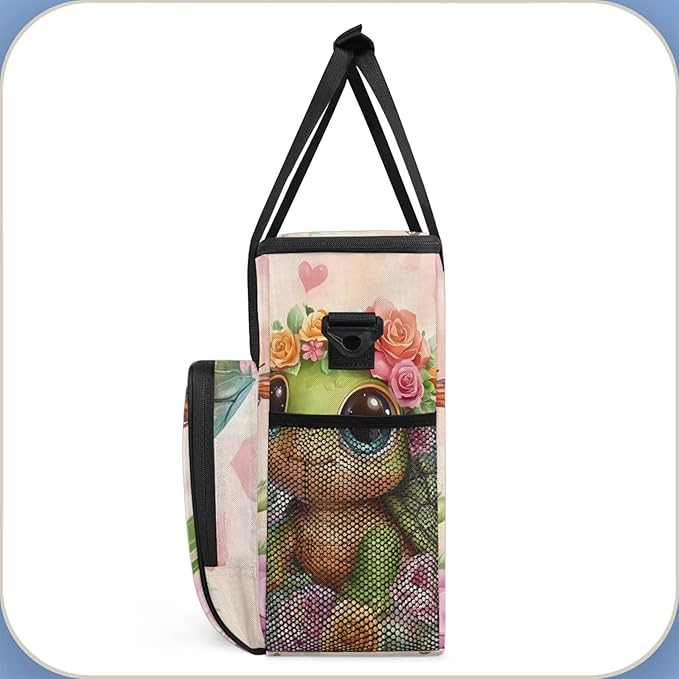 Turtle Coffee Maker Travel Bag Cute Insulated Grocery Bag Travel Picnic Leakproof Cooler Bags With Shoulder Strap
