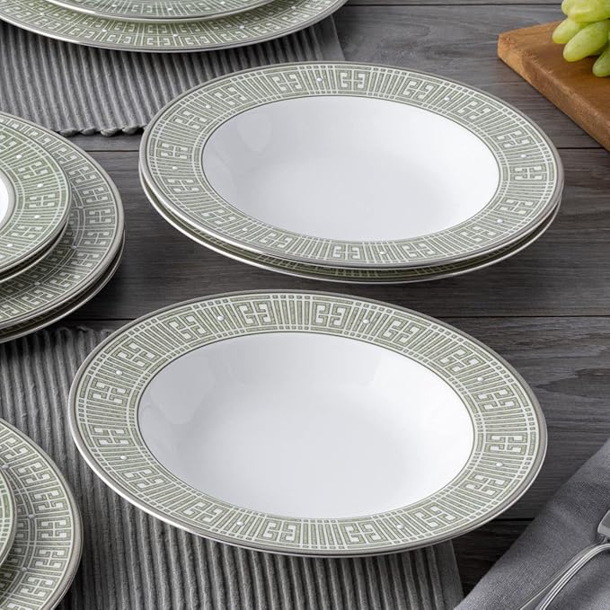 Noritake Infinity Green Platinum 12-Piece Dinnereware Set Service for 4
