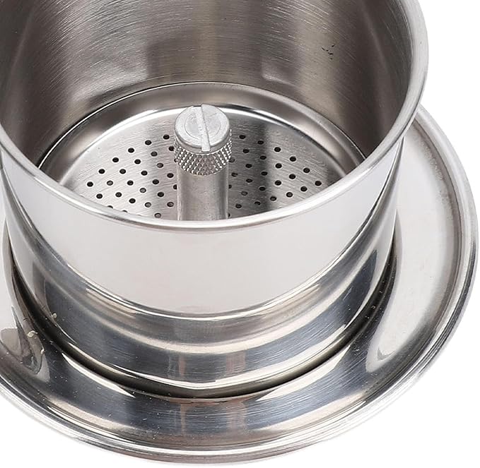 SUNGOOYUE Portable Stainless Steel Drip Maker with Vietnamese Coffee Filter Handcrafted Manual Brewing for Coffee Connoisseurs 200ml Capacity