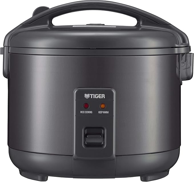 Tiger JNP-S15U-KY 8 Cup Capacity White Rice Cooker with Non-Stick Inner Pot Retractable Power Cord and Keep Warm up to 12 hours (Obsidian Black)