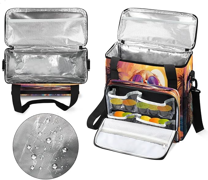 Summer Dog Coffee Maker Travel Bag for K-Mini or K-Mini Plus Single Serve Coffee Brewer Portable Storage Tote Case for Tarvel