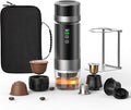 Portable Coffee Maker Removable 7500mAh Battery 20Bar High-Pressure Fast Extraction USB Charging Stand &amp Carry Bag Supports Coffee Grounds &amp NS Pods Ideal Camping Makers for Travel